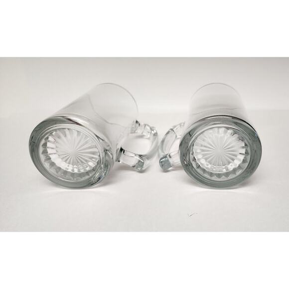 Mega Pint Beer Mug XL Heavy Glass Stein 7" Tankard Barware 25 oz Set Of 2 - Picture 7 of 7